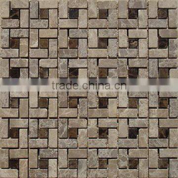 SKY-M056 New Cube 3D Brown Mosaic Tile