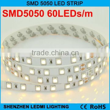 SMD5050 flexible led strip 60leds 14.4w/m 300leds 12v/24v IP20