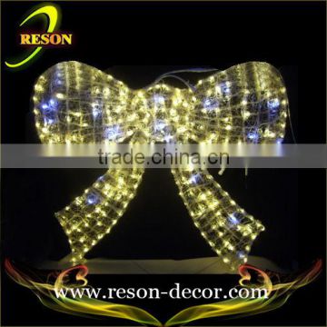 W105*H96*D10CM light up acrylic bowknot hanging christmas wall decoration