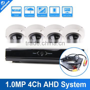 IR 10M and Day/Night HD 4 Channel 1.0MP Dome AHD Kit