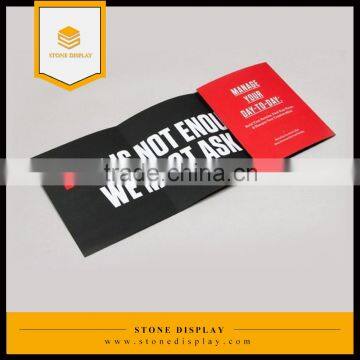 Low cost top quality glossy art paper cheap custom printing folder