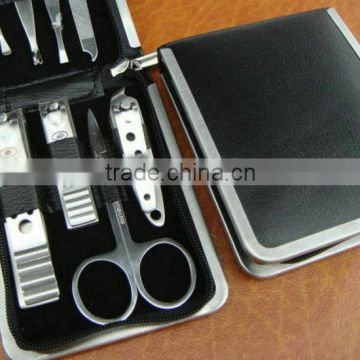 8 in 1 Vogue nail care personal manicure & pedicure set & grooming kit with leather package nailkit set UDTEK00412