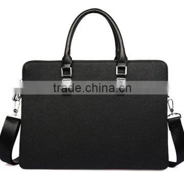 real leather black men best laptop bag business rucksack