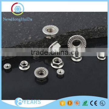 High quality 304 stainless hex flange nut
