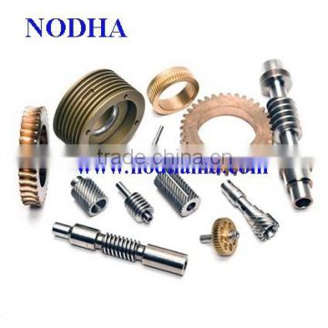 brass worm gear, steel worm shaft, custom made pulleys