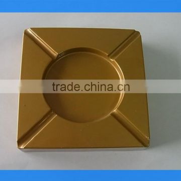 DCA009145 High quality shinky gold melamine square ashtray,cigarette plastic ashtray