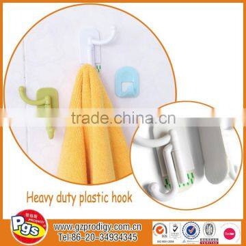 durable stable white adhesive plastic ABS towel wall hooks