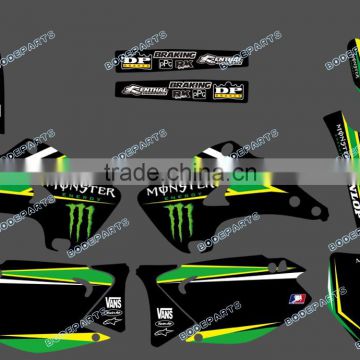 TEAM GRAPHICS & BACKGROUNDS DECALS STICKERS Kits for KAWASAKI KX125 KX250 2003-2005 2006 2007 2008 2009 2010 2011 2012 DST0216