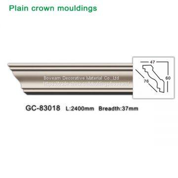 Cheap Polyurethane crown ceiling cornice Pu plain moulding