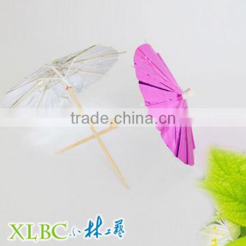 100pcs per box aluminized parasol craft picks