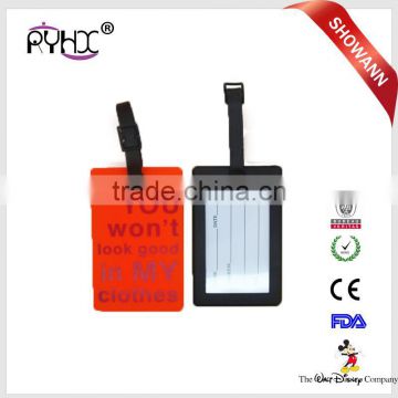 Wholesale Promotional Prices silicon rubber luggage tag , customized silicone luggage tag