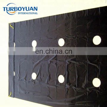 Agricultural plastic pe rolls punched black mulch film for garden with holes