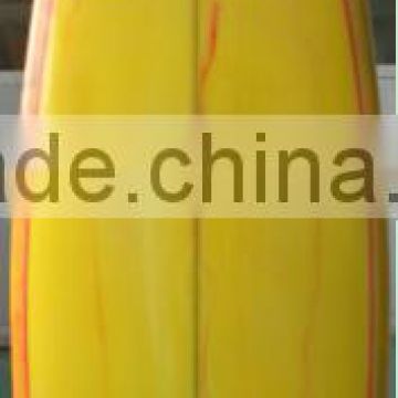 yellow tinted colorful PU surfboard