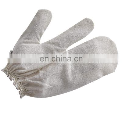 original ecology's ayurvedic garshana 100% raw silk body dry massage exfoliating gloves