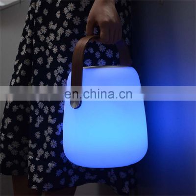 led usb rechargeable portable PE plastic TWS function hot sale ice bucket 16 color changing remote control LED speaker
