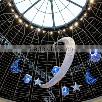 Ramadan Inflatable Hanging Moon and Star Lights Ramadan Decoration