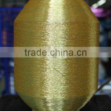 Pure Gold Metallic Lurex Yarn, metalic yarn MX/ST/Ms/MH-type yarn12mic/23/25mic