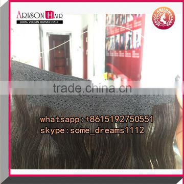 human hair cheap halo hair extensions Brazilian virgin remy Flip in hair extension                        
                                                Quality Choice