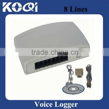 8 channel telephone voice logger