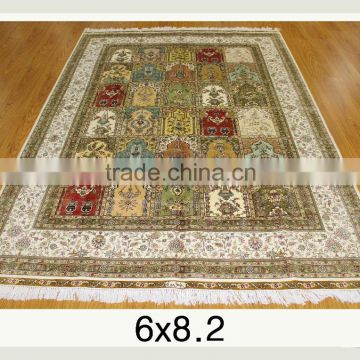 troditional design handmade silk rug hand knotted persian silk carpets silk rugs
