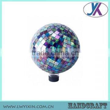 hot selling led solar powered polyresin mosaic glass gazing ball garden solar light