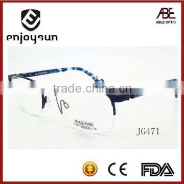 wholesale designer replica man half frame metal optical spectacles                        
                                                Quality Choice