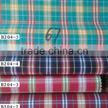 Ready bulk for 40*40 130*70 100% cotton check fabric stock