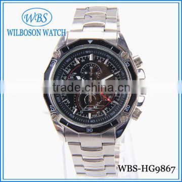 Japan movt watch stainless steel back men watches 2013