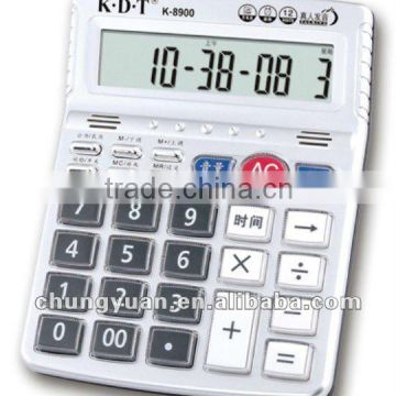 12 digits desk calculator clock K-8900