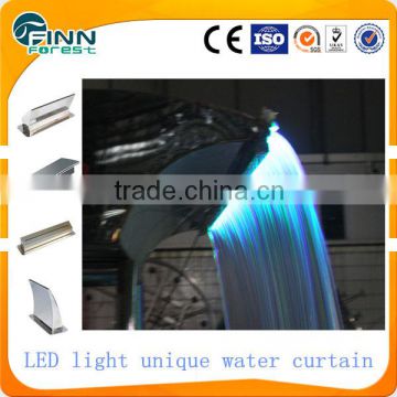 Unique design spa waterfall, LED water curtain outdoor shower for swimming pool and garden                        
                                                Quality Choice