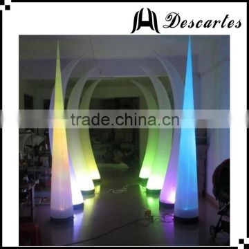 190T oxford cloth inflatable LED cone/decorative wedding ivory/inflatable antlers and horns for sale