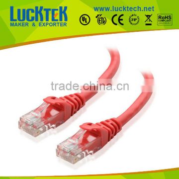 red colour , BC and CCA material unshield patch cord