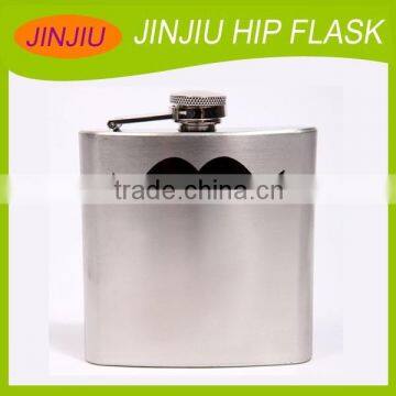 2014Hot Sale Stainless Steel Silk Screen Hip Flask Mustache Hip Flask