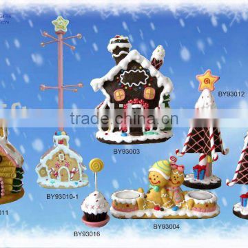 Polyresin gingerbread, polyresin ice cream cardholder, polyresin Christmas theme