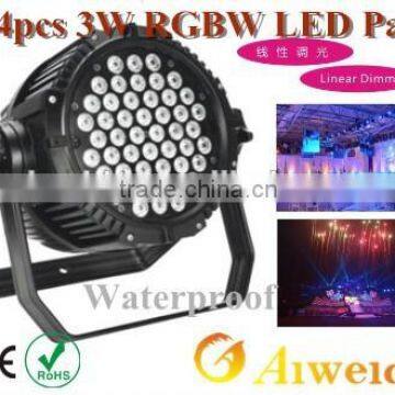 Stage LED Par with Linear Dimmer 54pcs 3W PAR Can