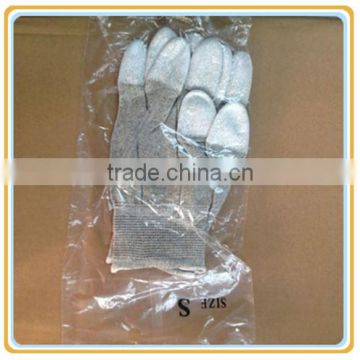 S M L XL PU finger coated ESD nylon gloves