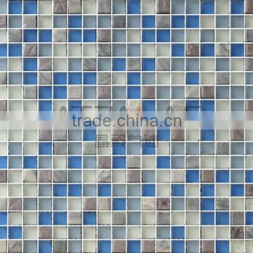 Atpalas competitive price EMC705 glass mix stone marble mosaic tile for swmming pool