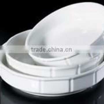 H5030 high quality durable porcelain 8" 10" 12" round dinner plates white