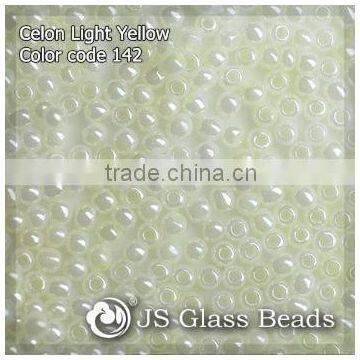 High Quality Fashion JS Glass Seed Beads - 142# Ceylon Light Yellow Opalescent Rocailles Beads For Garment & Jewelry