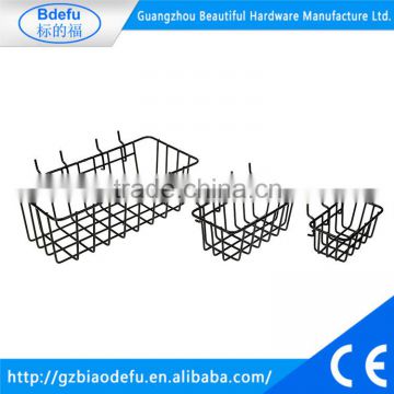 Black metal Pegboard Wire Storage Basket