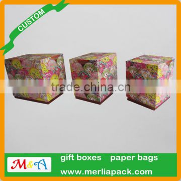 Lovely Gardenia Smelling Shower Bath Products Suit Case Porcelain Stacked Nesting Paper Boxes