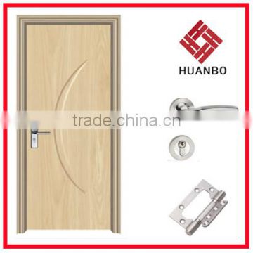 CNC design interior PVC plain wooden doors