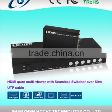 4 x 1 Selector Switch with Seamless Switching and Multiview wiith Quad-View, Picture-in-Picture (PIP)