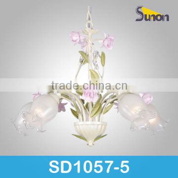 Sunonlighting wroughtiron modern flowers chandelier