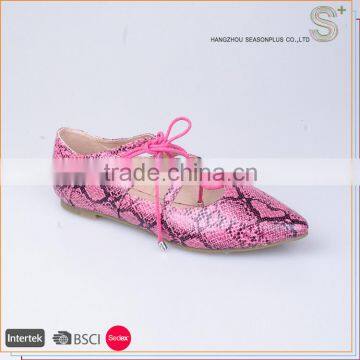 New style PU flat ladies fancy shoes