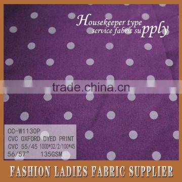 china supplier wholesale cvc oxford dying print fabric