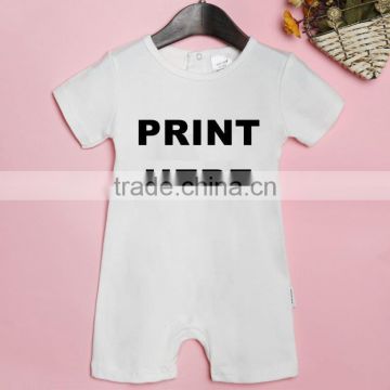 2016 hot sale customized cotton short sleeve baby romper suit, No minimum quantity required!