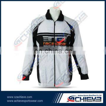 Digital print nice design fleece jacket with zipper for club crew
