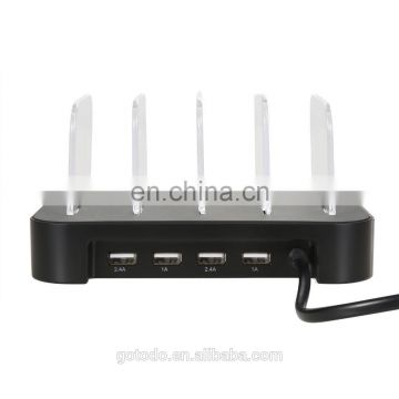 cell phone accaessory multi port usb charger station for apple smartphone laptop stand