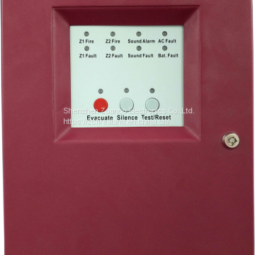 Mini 2 zones Fire Alarm Control Panel Security Host Master Panel FACP